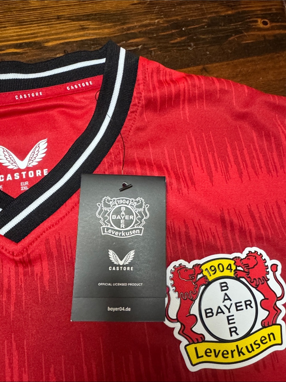Bayer Leverkusen Red Soccer Jersey by Castore - Picture 3 of 10